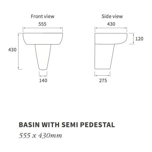 Bluci Cilantro Basin & Semi Pedestal