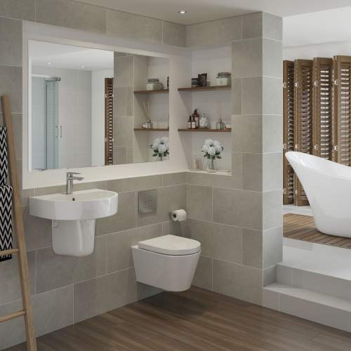 Bluci Cilantro Basin & Semi Pedestal