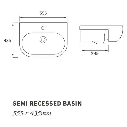 Bluci Cilantro Semi Recessed Basin