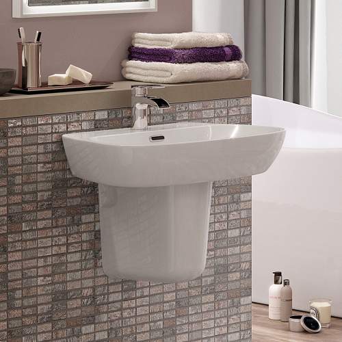 Bluci Amyris Basin with Semi Pedestal