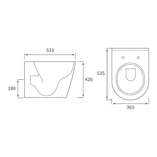 Bluci Senna Back to Wall WC with Soft Close Seat