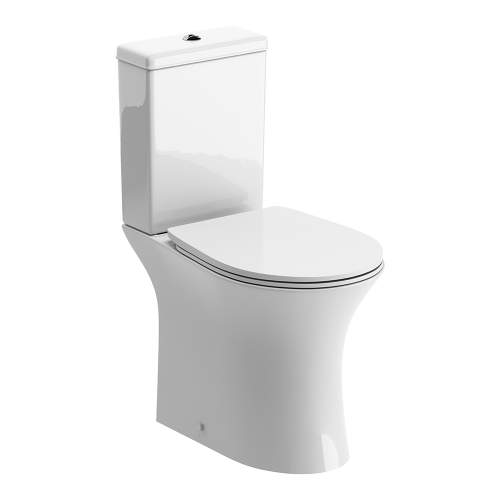 Bluci Sandro Open Back Rimless Close Coupled WC with Soft Close Seat