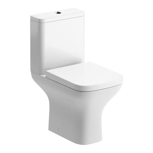 Bluci Cedarwood Open Back Close Coupled WC with Soft Close Seat