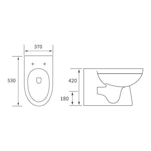 Bluci Laurus Back to Wall WC with Soft Close Seat