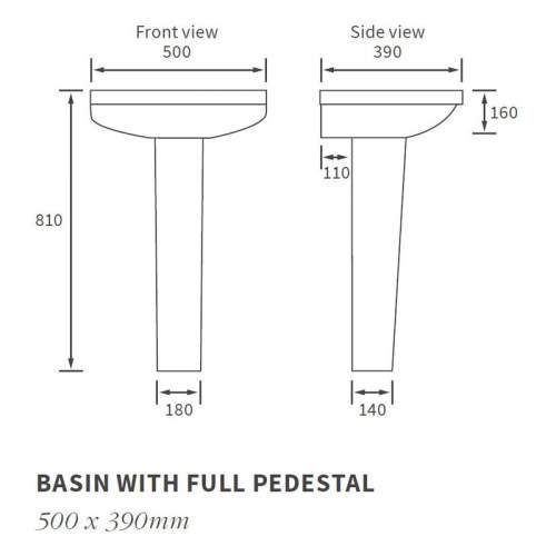 Bluci Laurus Basin with Full Pedestal