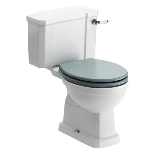 Bluci Sherbourne Open Back Close Coupled WC with Soft Close Seat