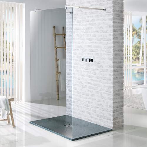 Bluci Slate Effect Ultra-Slim 1000mm Wide Rectangular Shower Tray