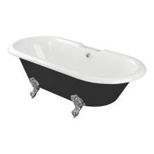 Bluci Pescaro Freestanding Double Ended Black Bath