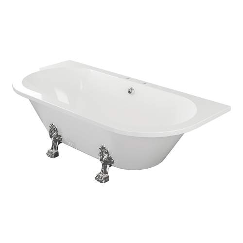 Bluci Finchley Freestanding Double Ended Back to Wall Bath