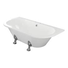 Bluci Finchley Freestanding Double Ended Back to Wall Bath