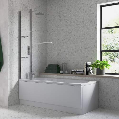 Bluci Two Panel Folding Bath Screen
