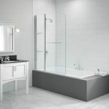 Bluci 2 Panel Curved Bath Screen