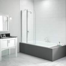 Bluci 2 Panel Curved Folding Bath Screen
