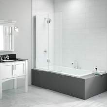 Bluci 2 Panel Hinged Bath Screen