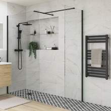Bluci Black Profile Wetroom Side Panel