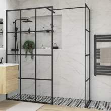 Bluci Black Framed Wetroom Side Panel