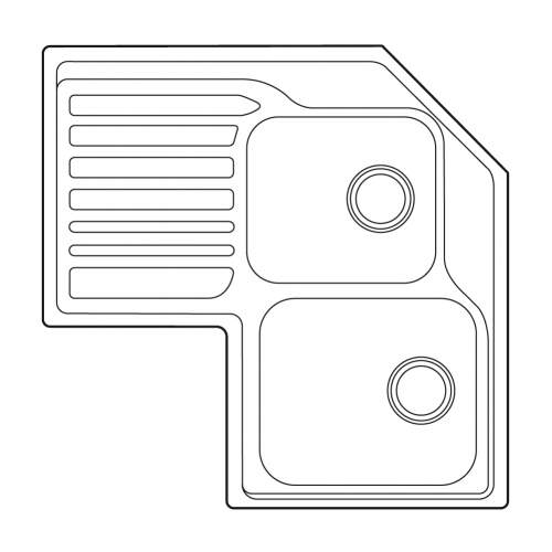 Franke STUDIO STX621-E Corner Kitchen Sink