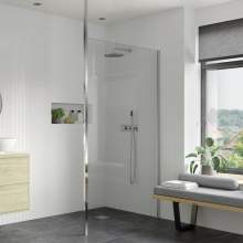 Bluci Wetroom Panel and Floor to Ceiling Pole