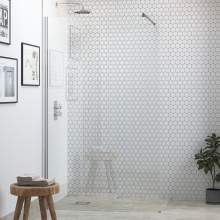 Bluci 6mm Wetroom Panel and Support Bar