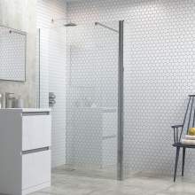 Bluci 6mm Wetroom Panel plus Support Bar and 300mm Rotatable Panel