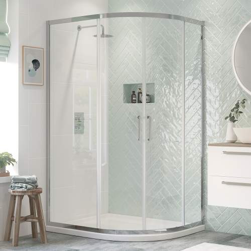 Bluci Flex Framed 2 Door Offset Quadrant Shower Enclosure