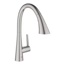 Grohe Zedra Single Lever Stainless Steel Tap w Pull Out Spray