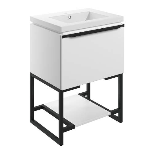Bluci Framework 615mm 1 Drawer Bathroom Unit with Basin