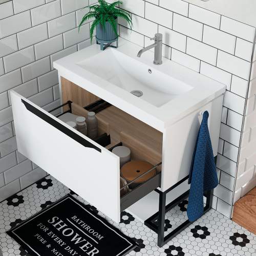 Bluci Framework 815mm 1 Drawer Bathroom Unit with Basin