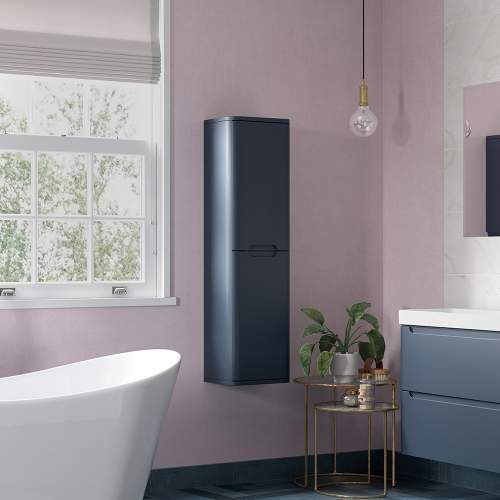 Bluci Lambra 2 Door Wall Hung Tall Bathroom Unit