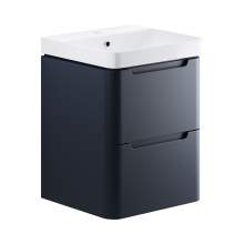 Bluci Lambra 500mm 2 Drawer Wall Hung Cloakroom Basin Unit