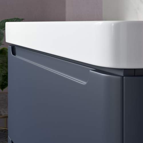 Bluci Lambra 500mm 2 Drawer Wall Hung Cloakroom Basin Unit