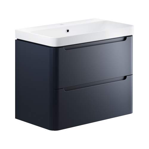 Bluci Lambra 800mm 2 Drawer Wall Hung Bathroom Basin Unit