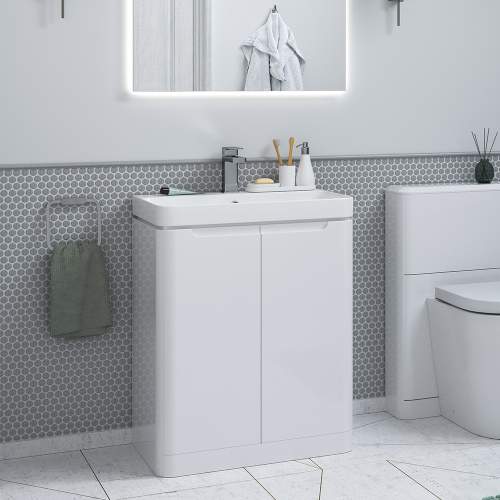 Bluci Lambra 500mm 2 Drawer Cloakroom Basin Unit