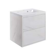 Bluci Perla Two Drawer 600mm Wall Hung Bathroom Basin Unit