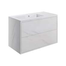 Bluci Perla Two Drawer 900mm Wall Hung Bathroom Basin Unit