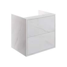 Bluci Perla Two Drawer 600mm Wall Hung Bathroom Basin Unit with No Top