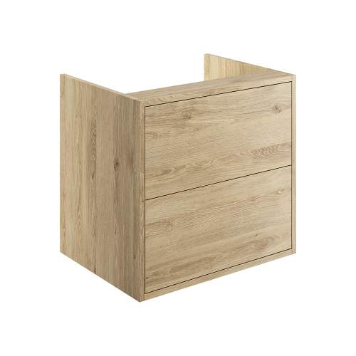 Bluci Perla Two Drawer 600mm Wall Hung Bathroom Basin Unit with No Top