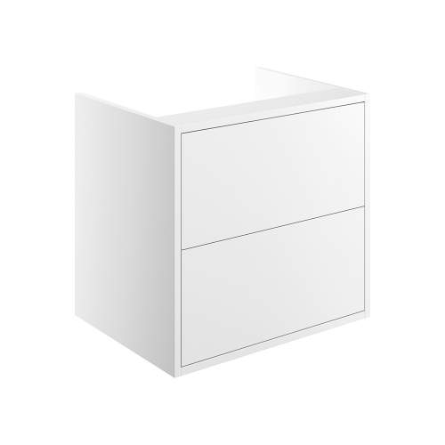 Bluci Perla Two Drawer 600mm Wall Hung Bathroom Basin Unit with No Top