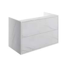 Bluci Perla Two Drawer 900mm Wall Hung Bathroom Basin Unit with No Top