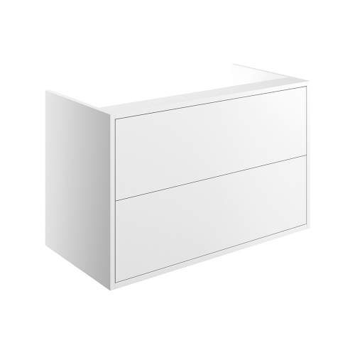 Bluci Perla Two Drawer 900mm Wall Hung Bathroom Basin Unit with No Top