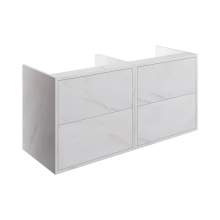 Bluci Perla Two Drawer 1200mm Wall Hung Bathroom Basin Unit with No Top