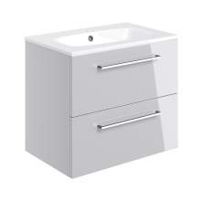 Bluci Volta 610mm Wall Hung 2 Drawer Bathroom Basin Unit