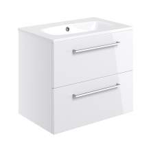 Bluci Volta 610mm Wall Hung 2 Drawer Bathroom Basin Unit
