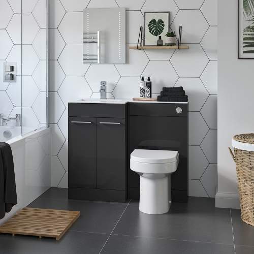Bluci Venosa L-Shape Bathroom Combination Unit