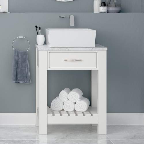 Bluci Manhattan Bellato Marble Laminate Bathroom Worktop