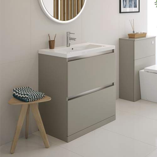 Bluci Carino 815mm 2 Drawer Floor Standing Bathroom Basin Unit