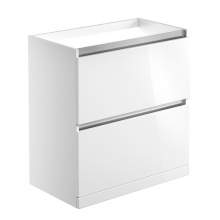 Bluci Carino 815mm 2 Drawer Floor Standing Bathroom Basin Unit with No Top
