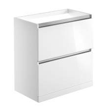 Bluci Carino 815mm 2 Drawer Floor Standing Bathroom Basin Unit with No Top