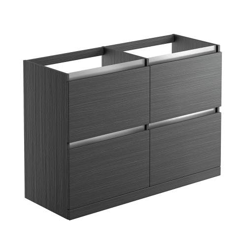 Bluci Carino 1200mm 2 Drawer Floor Standing Bathroom Basin Unit with No Top