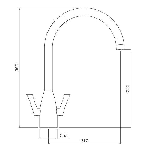 Abode Airo Stainless Steel Monobloc Kitchen Tap